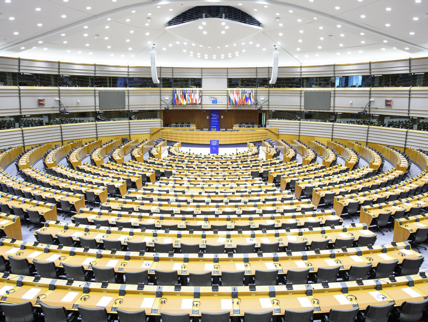 EU Hauptsitz in Brüssel, leerer Saal